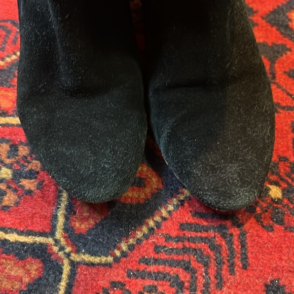 Kate Spade Black Suede Stud Heeled Boots - 6 - Picture 8 of 12